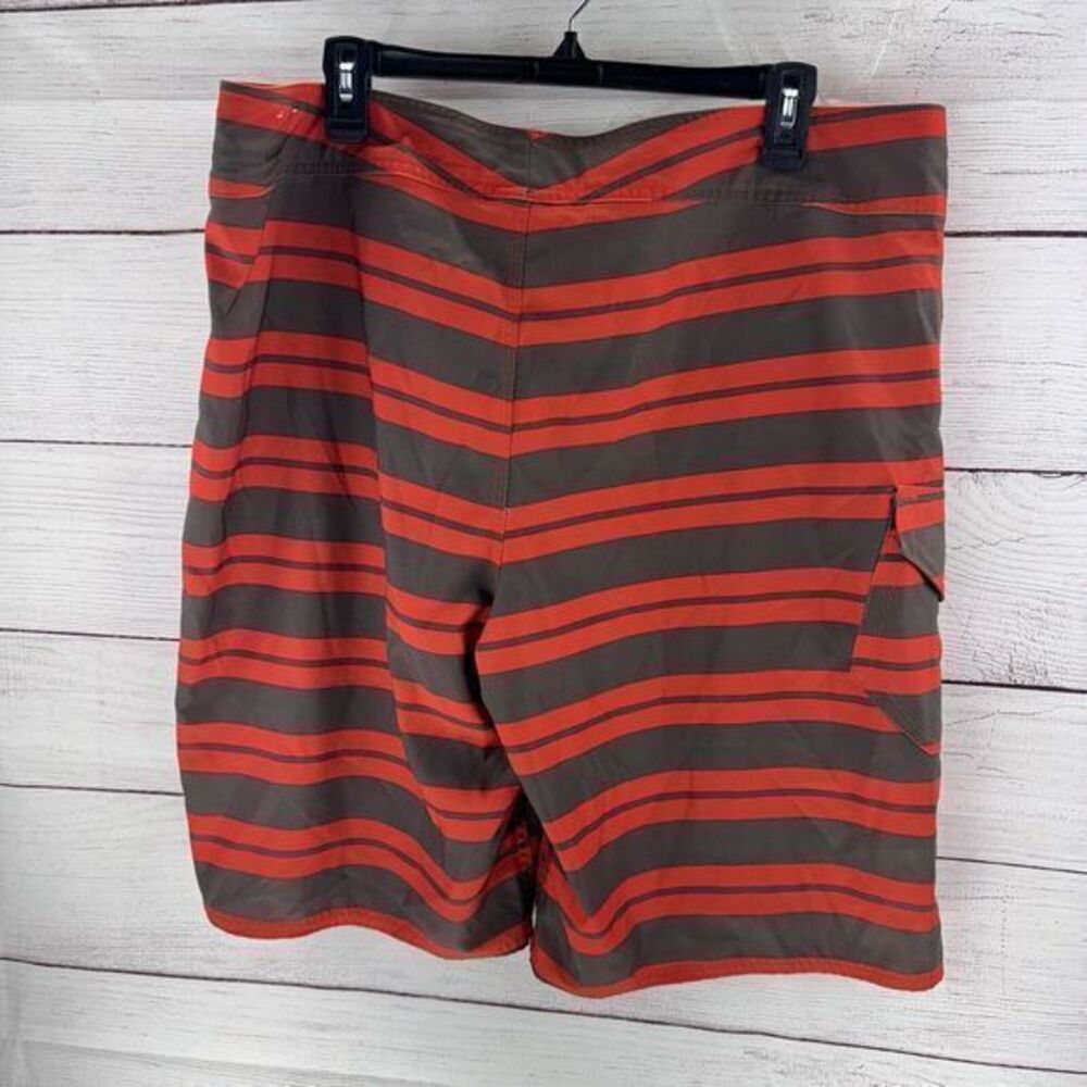 The North Face Brown and Orange Stripped Board Shorts Swim Trunks, Men’s Size 38 - Picture 6 of 8